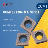 10pcs ccmt09t304 ma vp15tf 100 original carbide inserts lathe cutter tools internal turning tools cnc tools blades tips boring