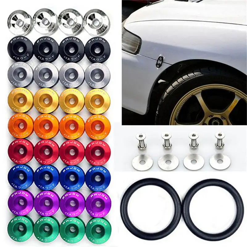 

Bumper Washers Bolt Kit Automotive Bumpers Fasteners Set With Anodized Finished Color Quick Release For Car Bumpers Trunk Fender