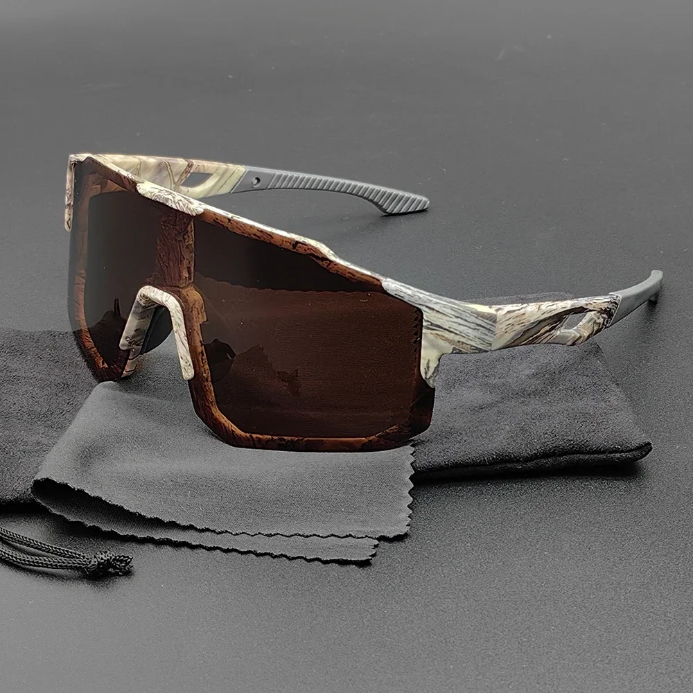 Велосипедные очки без оправы поляризационные линзы фотохромные для бега