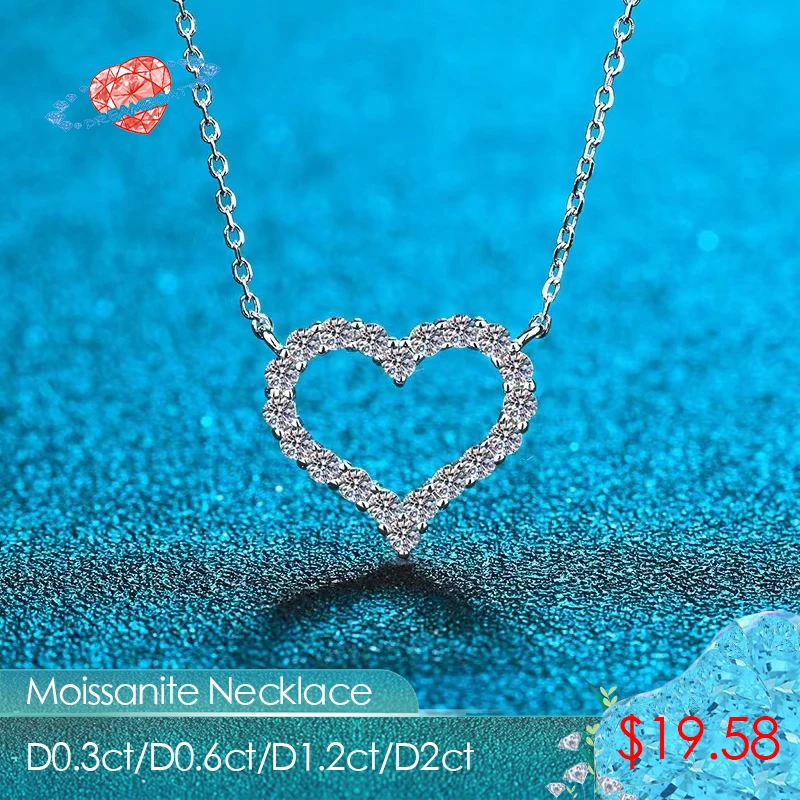 

Dreamboat Diamond S925 Sterling Silver Plating pt950 Gold Love Heart Pendant Fashion Necklace