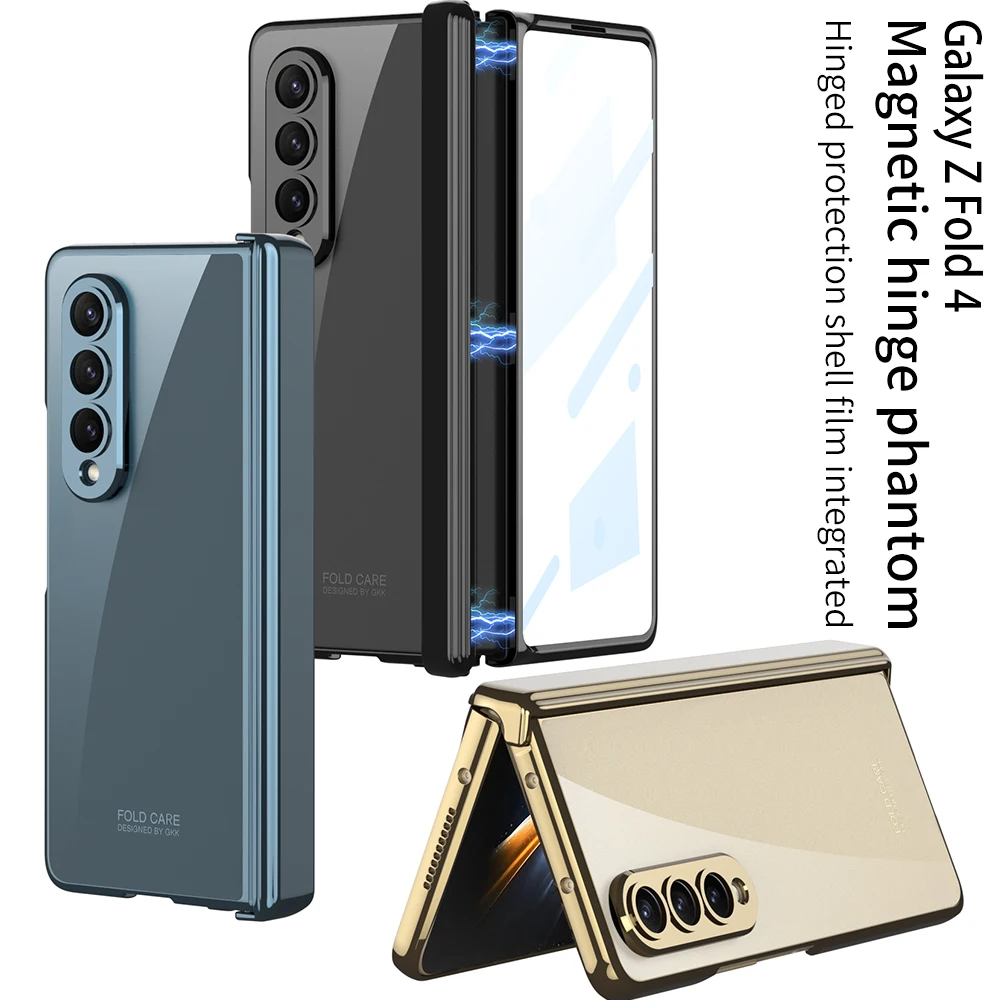 

GKK Original Samsung Galaxy Z Fold 4 5G Protective Case Magnetic Hinged Shell Film All-in-One Phantom Protective Case