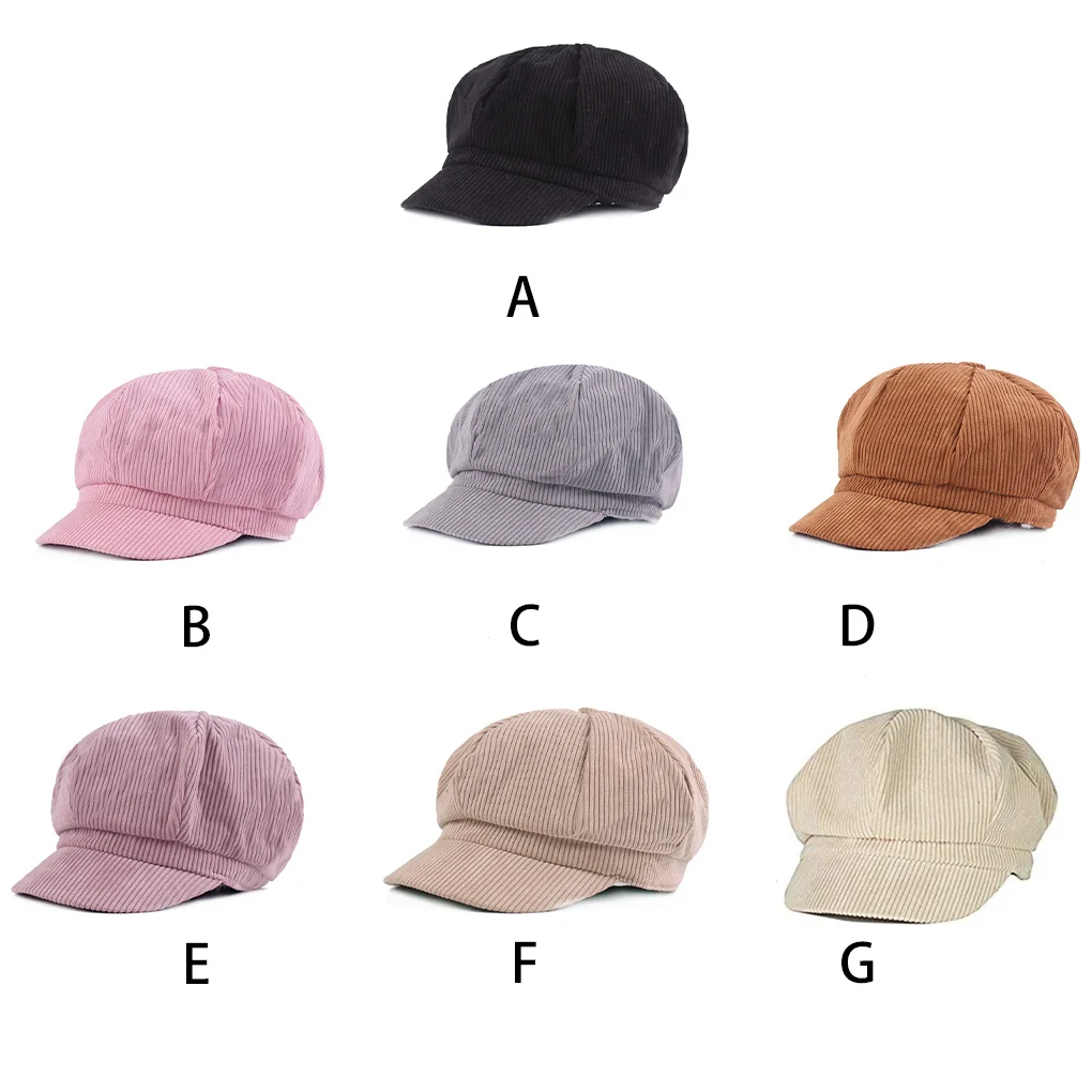 

Хлопковый женский берет, осенне-зимняя восьмиугольная шапка, шапки, уличный газетчик, винтажный, теплый, для девушек, солнцезащитный, для во...