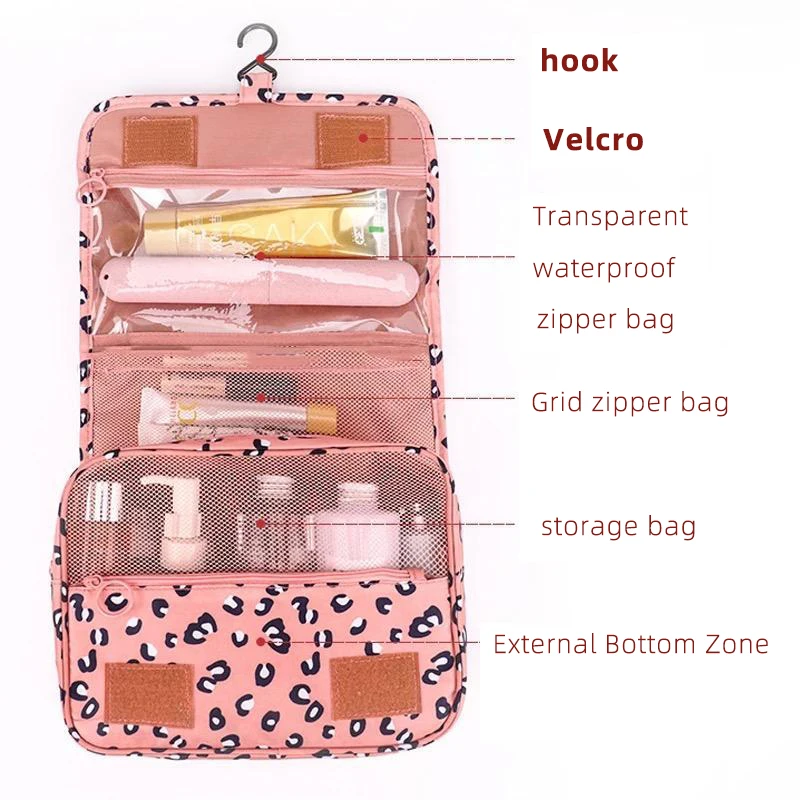 

Portable Toiletry Storage Bag Makeup Organizers Bathroom Cosmetic Wash Travel Camping Home Storage Organization Accessories