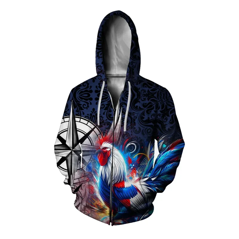 Мужские толстовки на молнии Модный свитшот с принтом тигра Мужская одежда