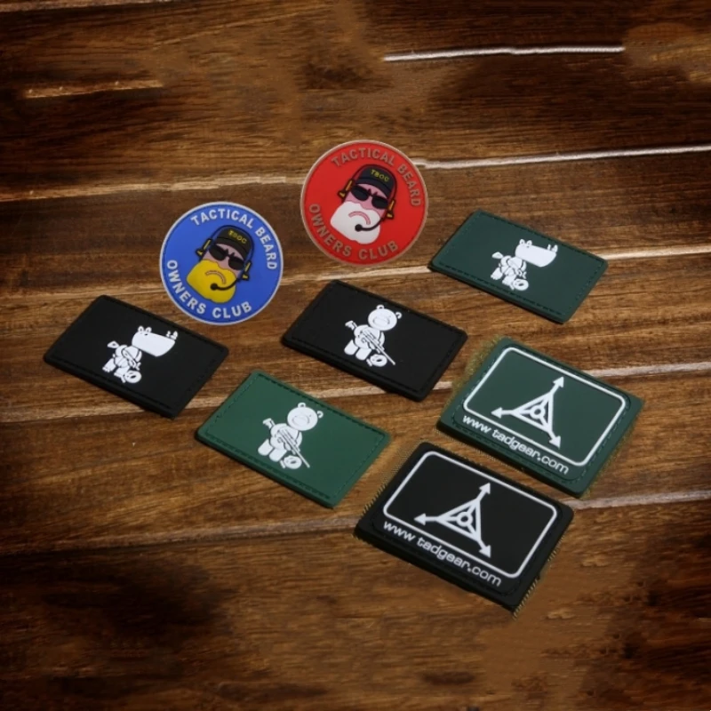 TAD армейский веер, искусственный череп, значок для морального духа, 3D ПВХ тактический медведь, Белый Рино, крючок и петля на руку, наклейка для шляп, рюкзака