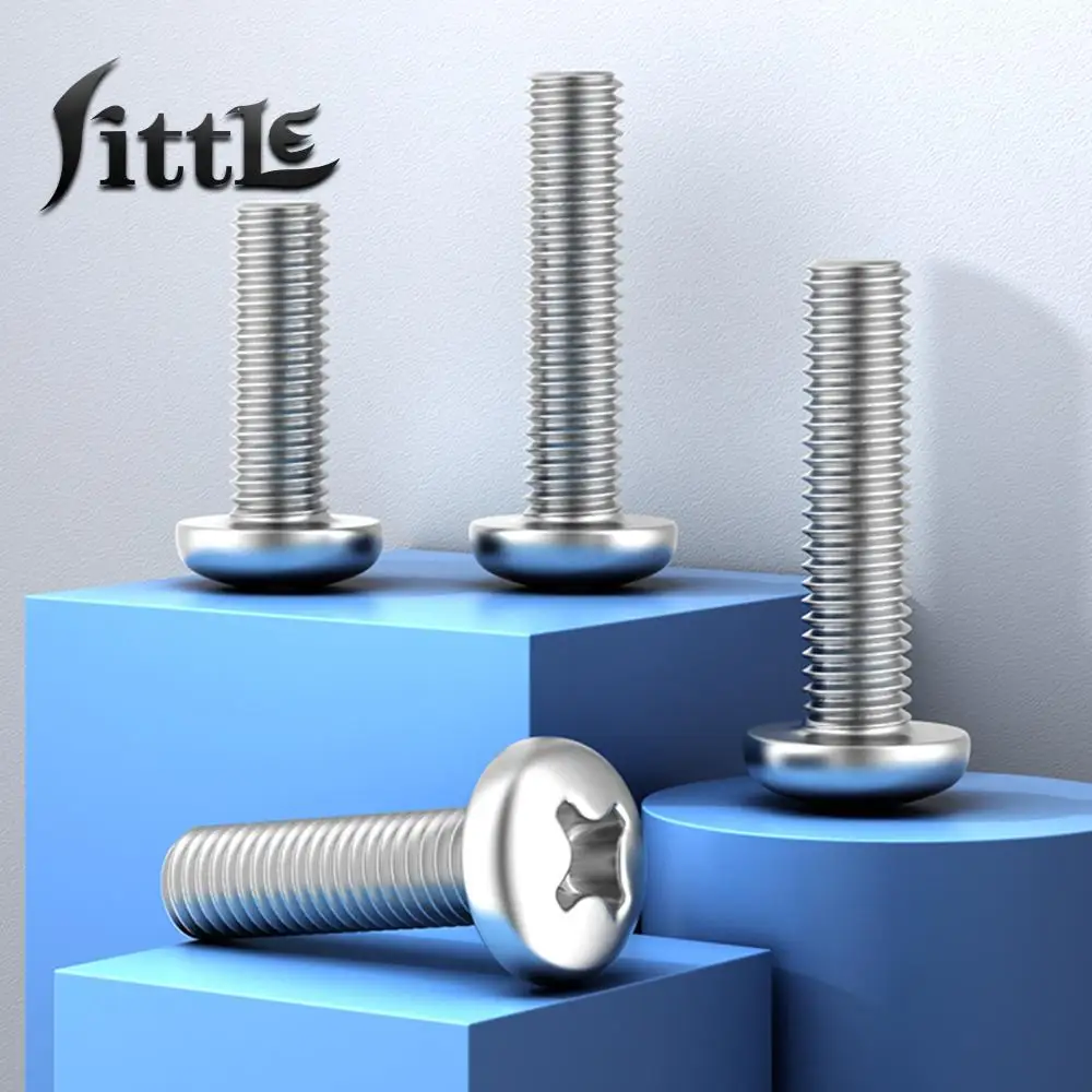 

1/10Pcs M6 M8 M10 304 Stainless Steel Cross Round Head Electric Socket Screw Extended Thread Machine Screws Tornillos Parafuso