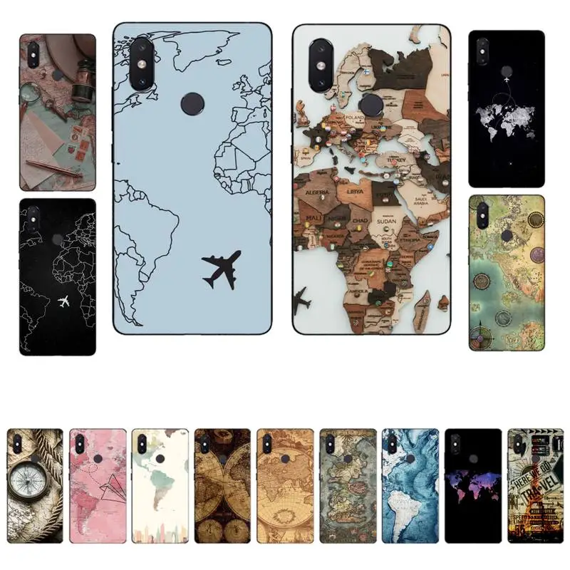 

Map Phone Case for Xiaomi mi 5 6 8 9 10 lite pro SE Mix 2s 3 F1 Max2 3