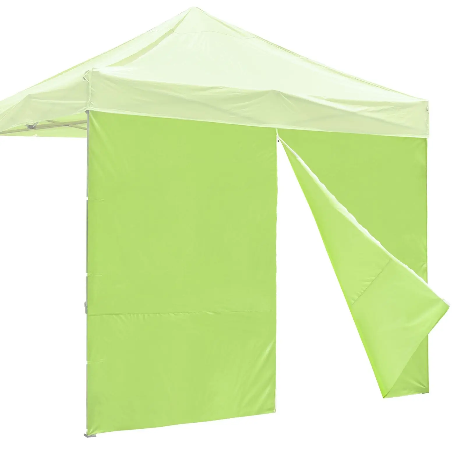 10x7 Ft UV30+Protection Canopy Gazebo Zipper Full Size Side Wall/Bright Green