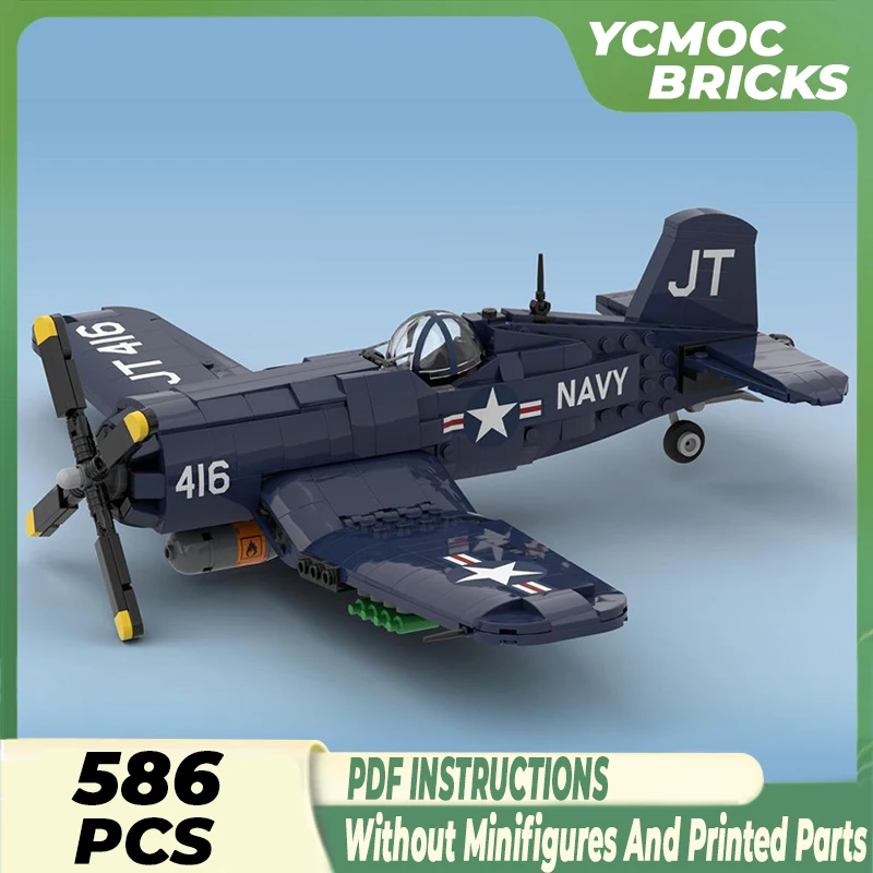 

Техническая кожа, военная модель F4U Corsair Navy Fighter, Модульные строительные блоки, подарки, игрушки для детей, наборы для сборки своими руками