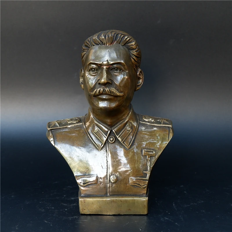 

[Crafts] Soviet union Great leader Stalin Bust Bronze Statue model home decoration room table ornaments Bar office decoration