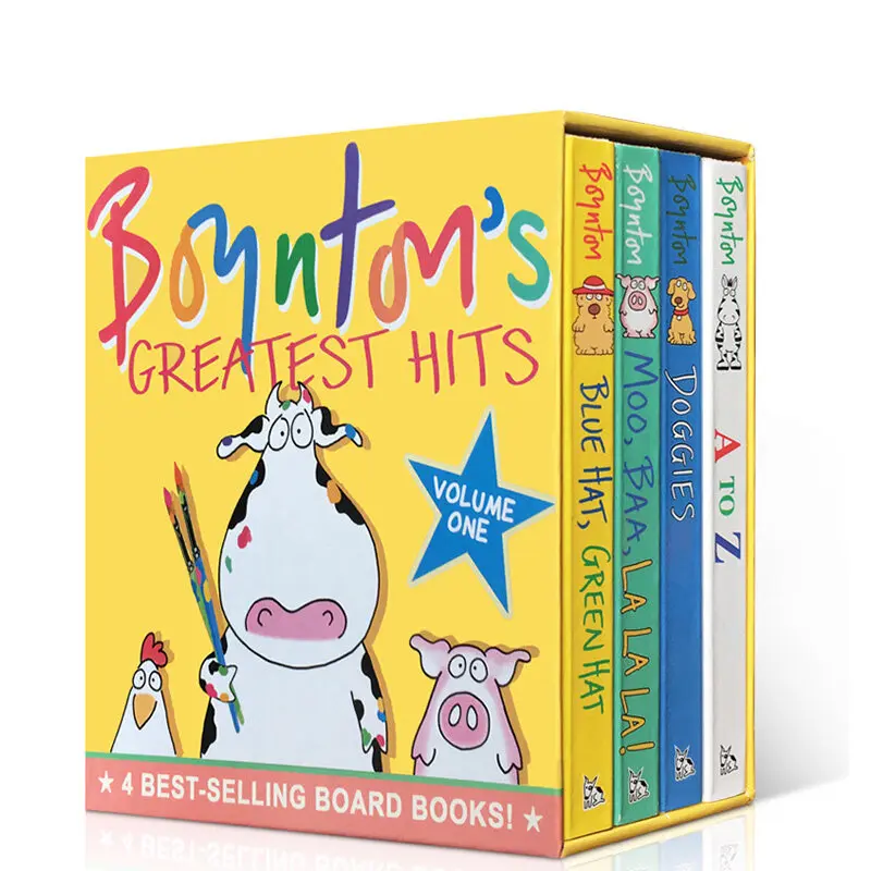 

Оригинальные английские книги Milu Santra Boynton's Best Hitsblue Hat от A до Z Moo Baa La Board