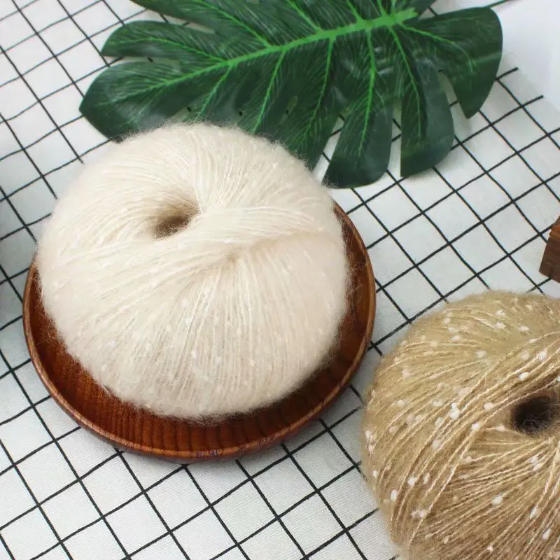 Мохеровая пряжа для ручной вязки 50 г/рулон