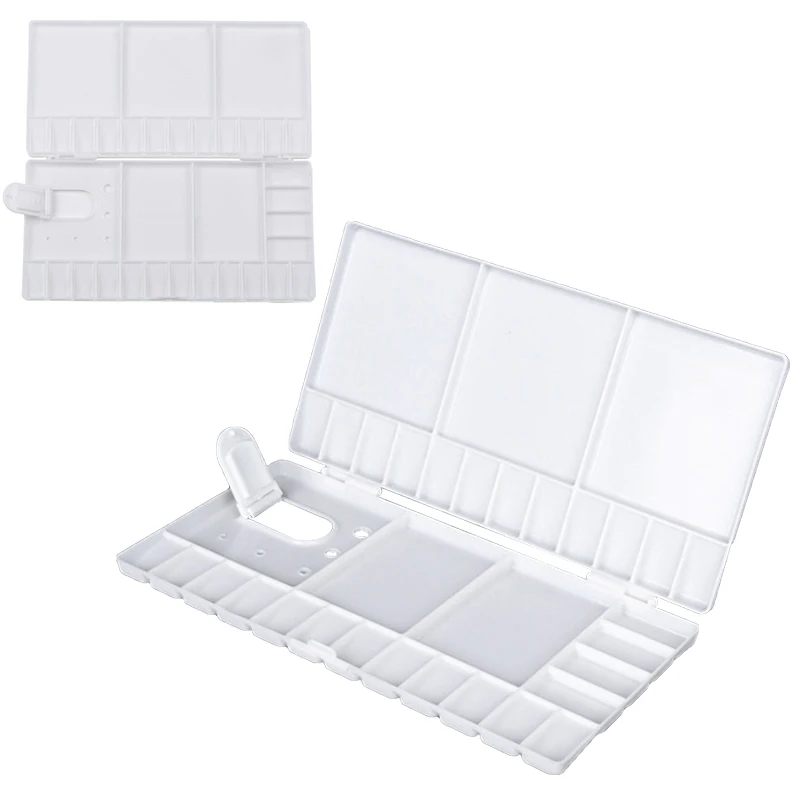 

Большой Лоток для художественной краски ELECOOL с 33 ячейками, пластина для смешивания лака для ногтей, Палетка для рисования акварелью и пигмен...