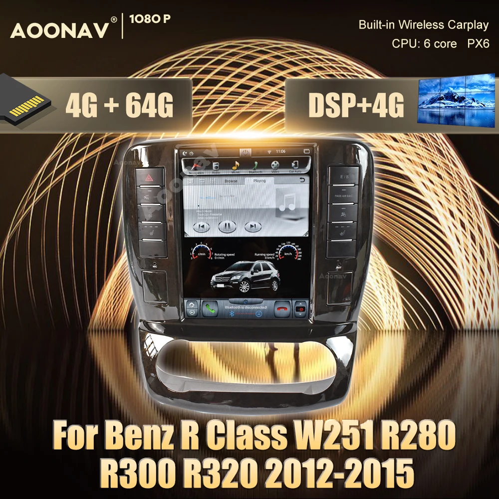 

Android car radio For Benz R Class W251 R280 R300 R320 2012-2015 car multimedia player GPS navigator support Original car system