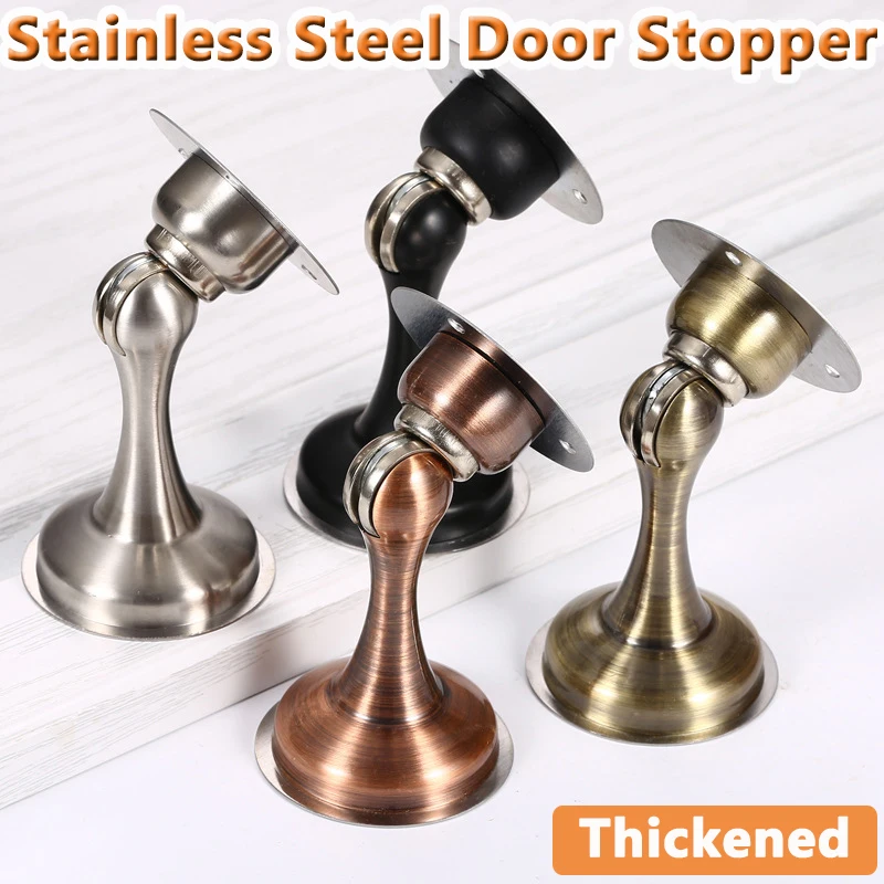 

1Set Stainless Steel Door Stopper Non-Punch,Magnetic Door Stop,Door Catch,Nail-free Screws for Stronger Mount,Furniture Hardware