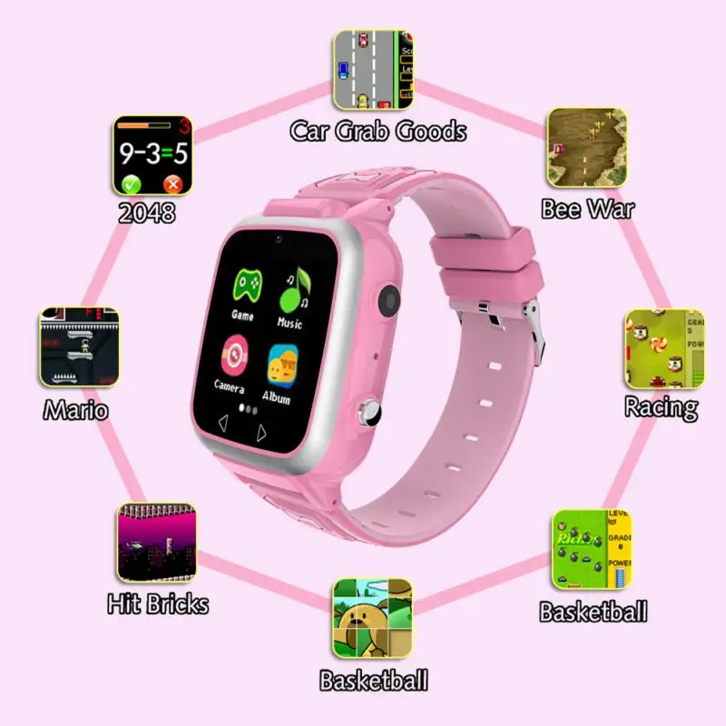 

Smartwatch 1.44 Inch Calendar Display Smart Kids Watch Time Display 400mAH Smart Bracelet Pedometer Dual Camera