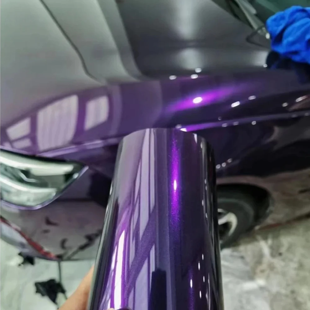 

Глянцевая металлическая полуночная фиолетовая виниловая наклейка для автомобильных наклеек, авто наклейки, автомобильная пленка, крышка, оберточная фольга, детали