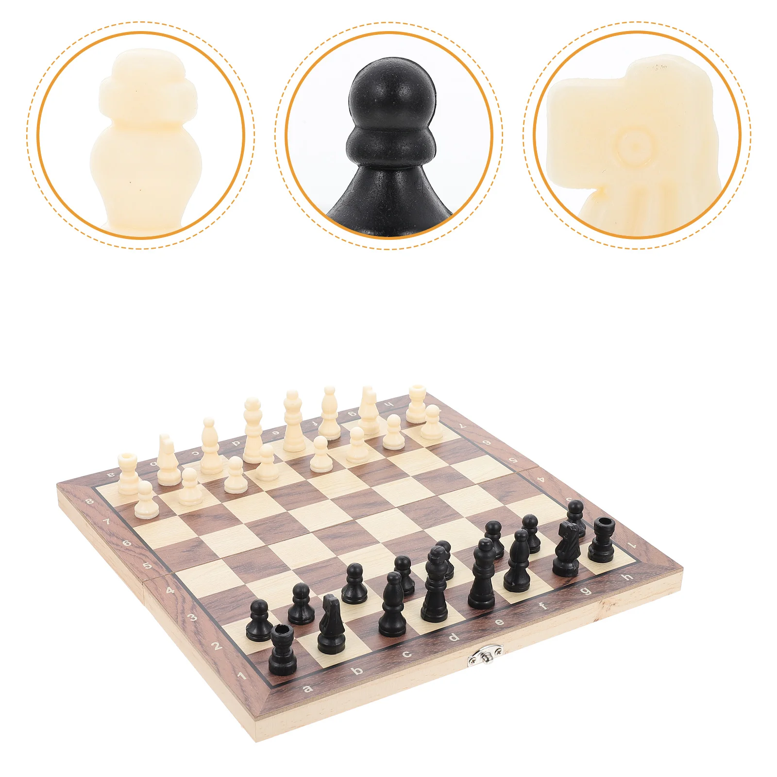 

Chess Set Magnetic Toys Kids Wooden Plaything Folding West International Checkers Board Game Child Adults