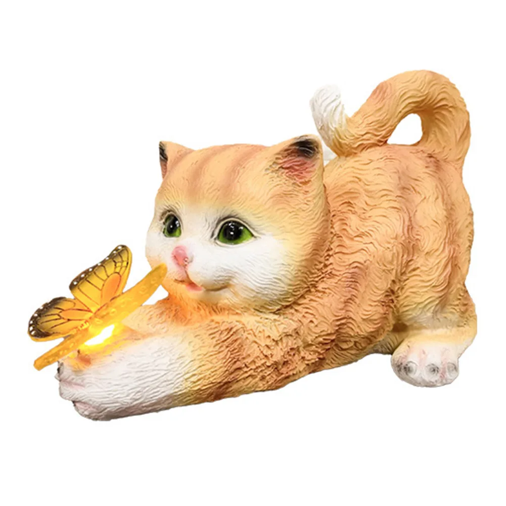 

Solar Lights LED Cat Statue Sculpture Outdoor Garden Lawn Yard Figurines Decor Waterproof Outdoor Yard Patio Lights
