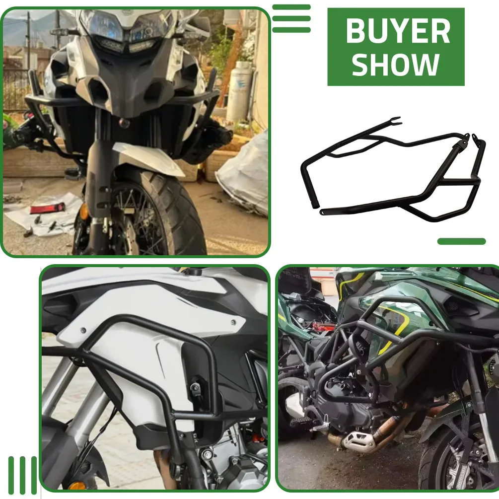 Фото Защитные дуги для мотоцикла Benelli TRK 502 502X 2021-2025, защита двигателя, дорожный бампер, защита рамы от падений, аксессуар №3