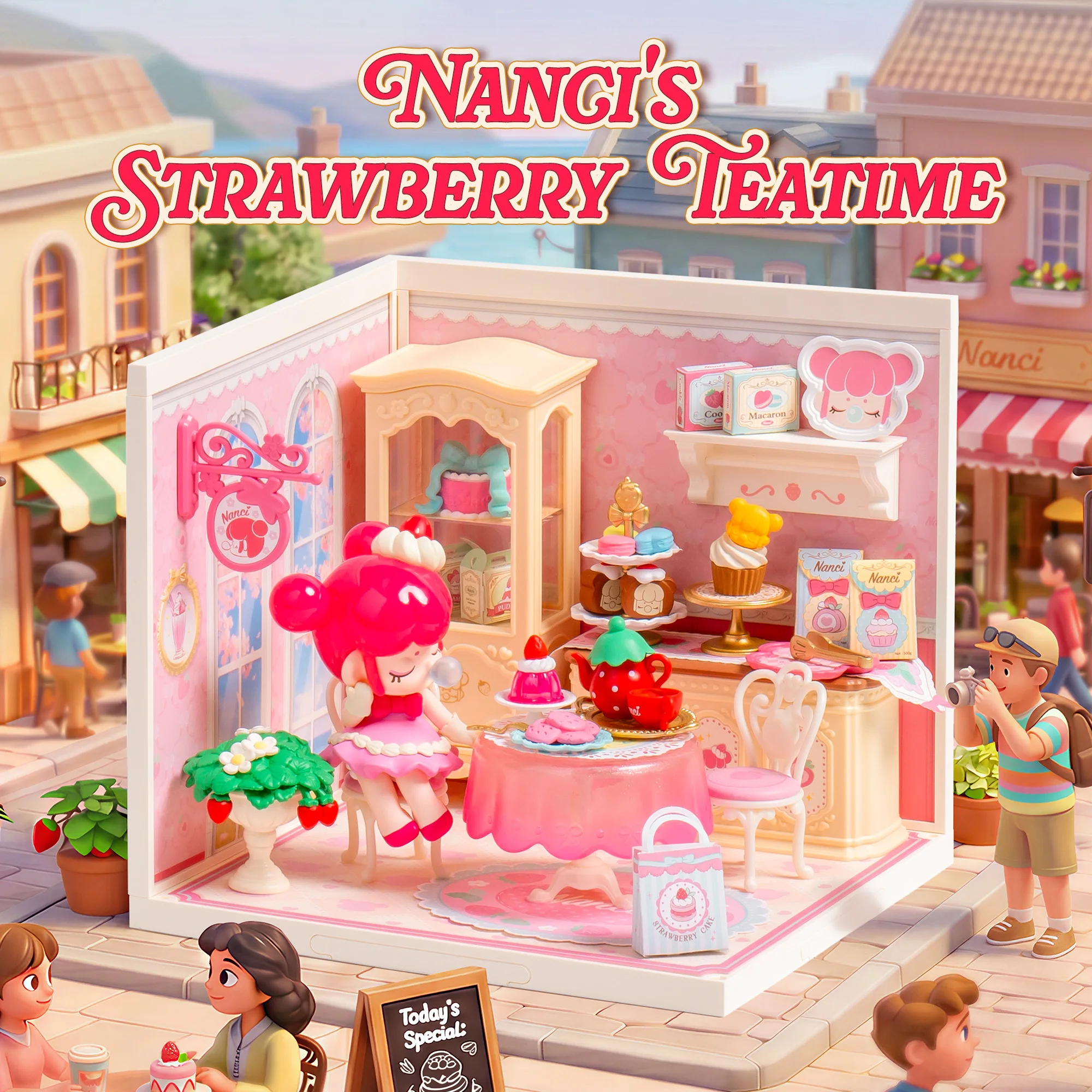 Фото ROBOTIME Rolife Nanci Strawberry Teatime Super Creator Kit с фигуркой, расширяемый набор, идеальный подарок на день рождения для подростков от 14 лет и старше. №2