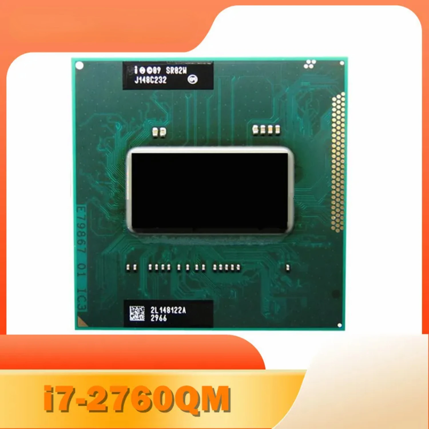 Процессор Core i7-2760QM SR02W для ноутбука с разъемом G2 поддержка чипсета HM65 HM75 HM76 HM77