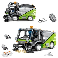 city sweeper truck building blocks 899pcs moc engineering rc car building blocks toys childrens educational gifts