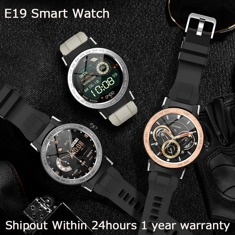 

E19 Android Smart Watch Business Sport Watches for Men Smartwatch 2022 Fitness IP68 Waterproof Heart Rare Monitor For IOS Xiaomi
