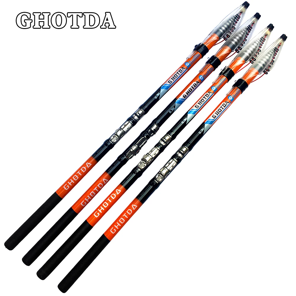 

GHOTDA Carbon Fiber 2.7M 3.6M 4.5M 5.4M 6.3M Rock Fishing Rod Telescopic Rock Fishing Rod Carp Feeder Rod Surf Spinning Rod