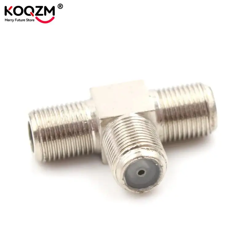 

TV Aerial Freeview Virgin Media Silver Socket T Thread F Splitter Adaptor Cable