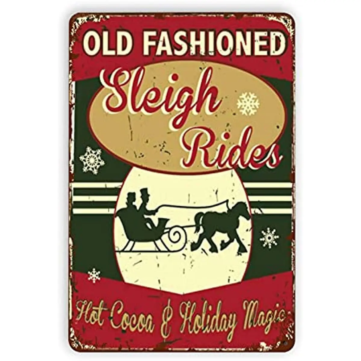 

Винтажный жестяной логотип, винтажные сани, рождественское винтажное украшение на стену, семейный бар, кафе, ферма, комната, металлический п...