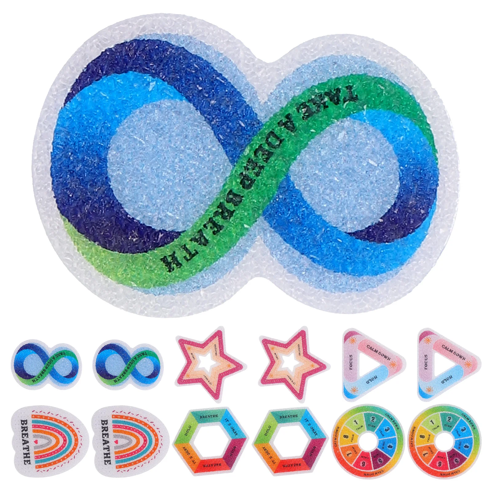 

Успокаивающая пластиковая наклейка, текстурированные Стикеры, дышащий, успокаивающий, клейкий, антистресс, аксессуар, сенсорный липкий грубый телефон