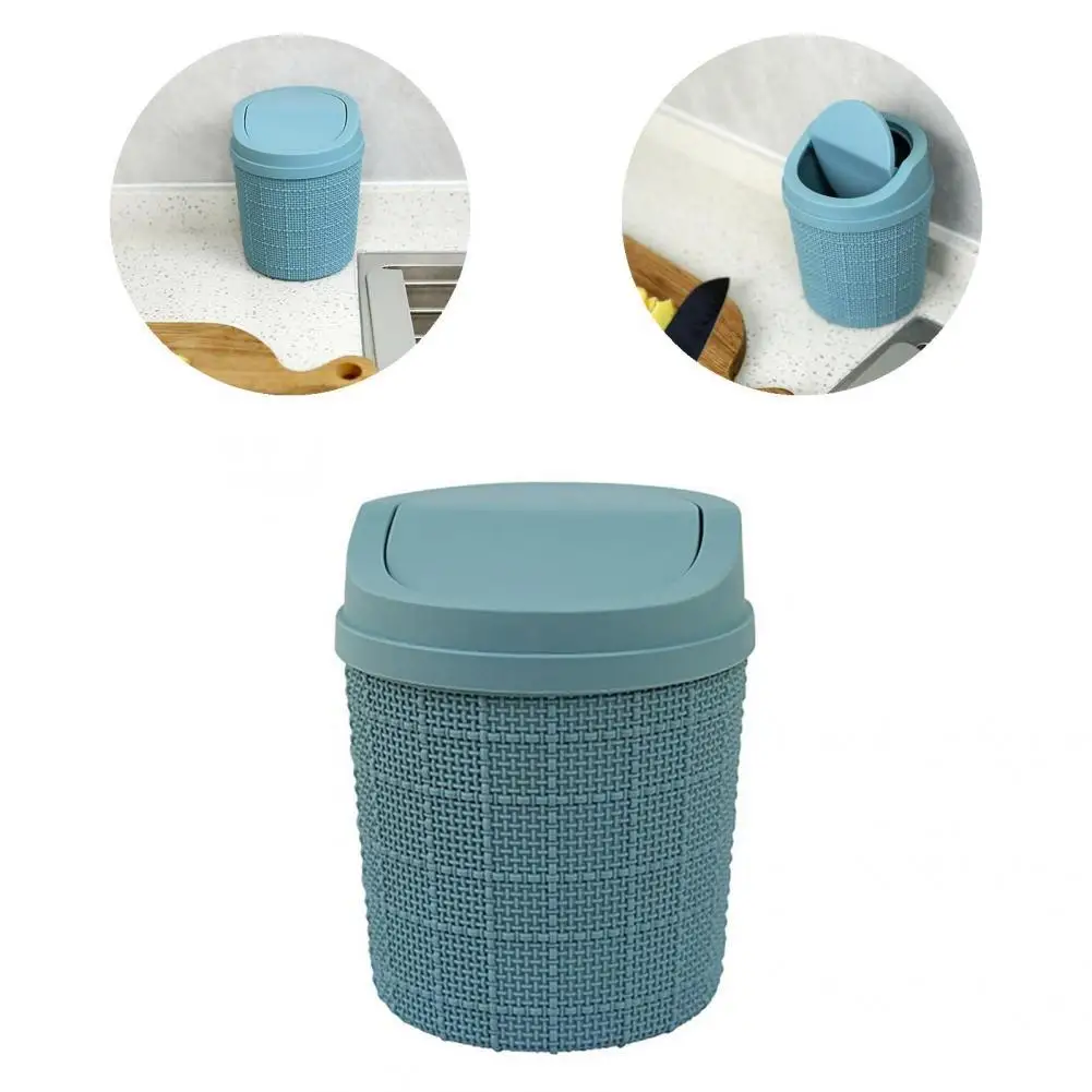 

Cute Waste Bin Multipurpose Compact Tiny Desktop Garbage Basket Garbage Basket Trash Can