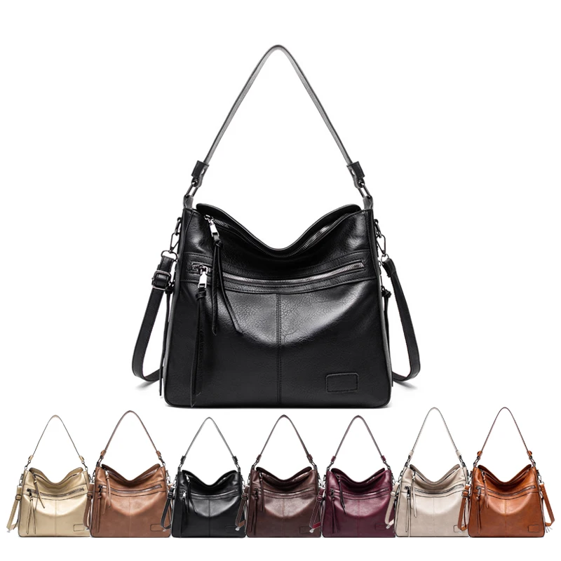 Women's handbag Female Single Shoulder bag Vintage Oil Wax leather Large Capacity Casual bag High quality