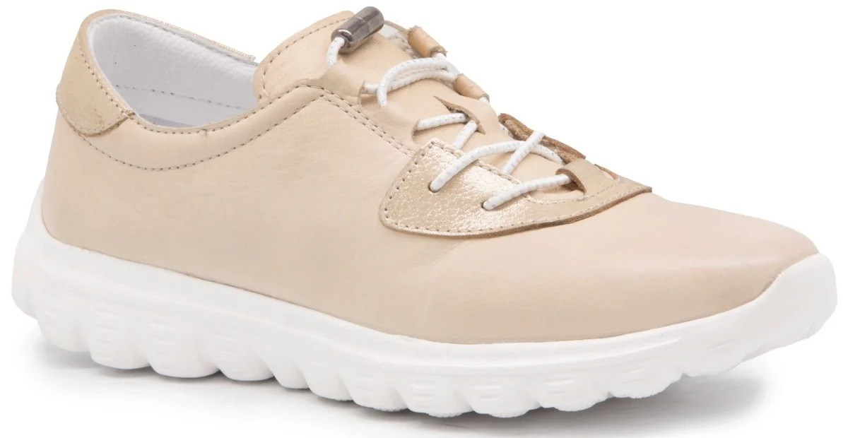 

Libero Lbr 2017 Beige 2021 Summer Women 'S Elevator Shoes Real Cow Leather Bound Ballerina Breathable Casual Sneakers Flexible Comfortable Outsole