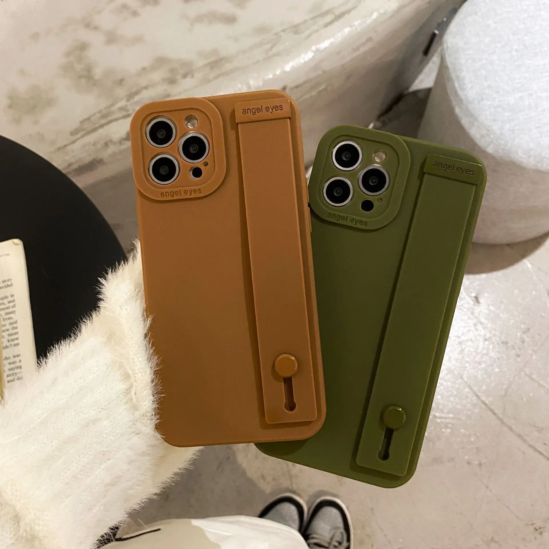 

Solid wristband straight edge Phone Case For iphone 11 12 13 14 Pro Max XS X XR 7 8 Plus Fashion new products