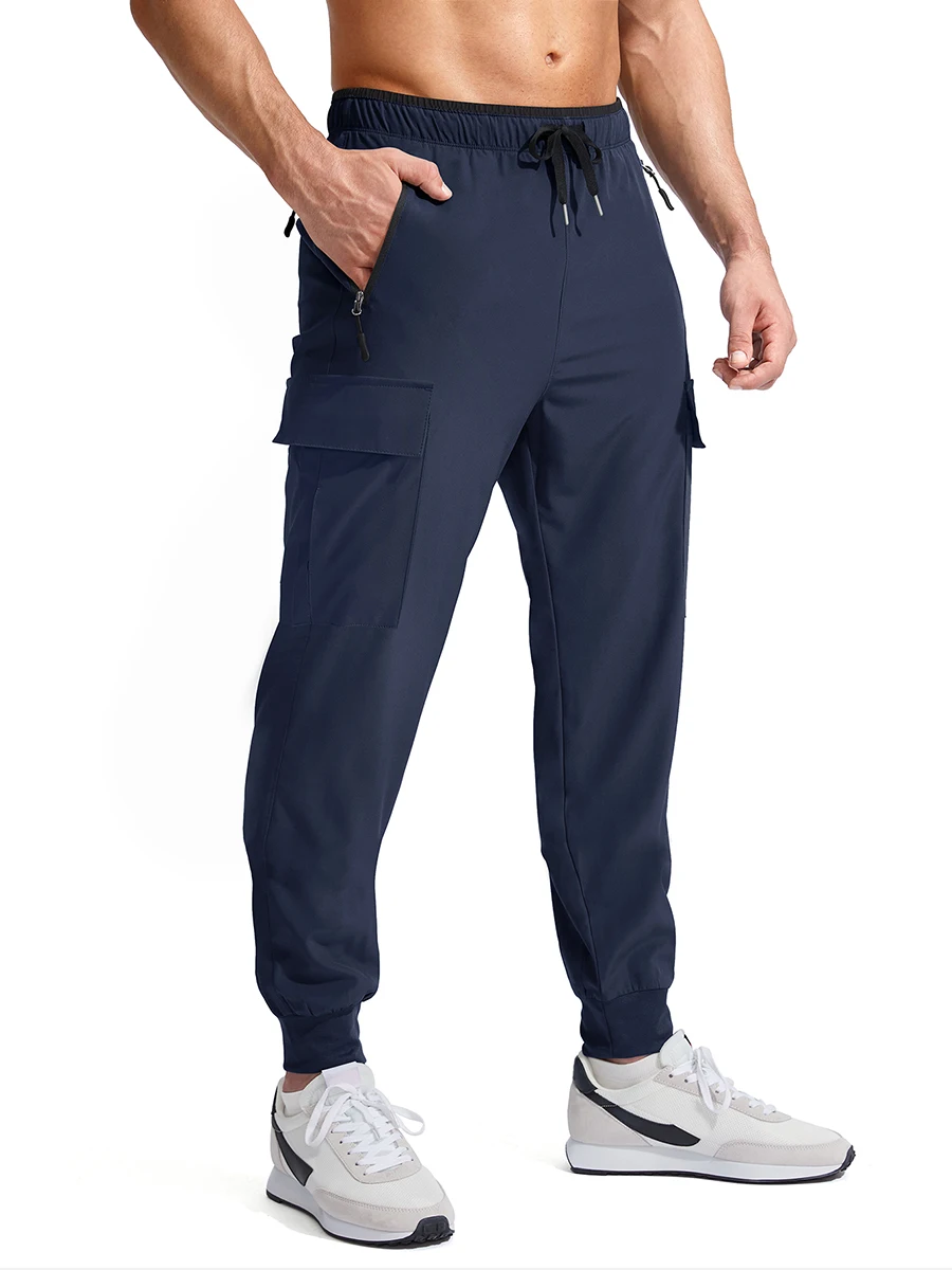 

G Gradual Men's Joggers with Multi Pocket Lightweight Quick Dry Hiking Cargo Pants for Men Athletic Travel Golf Outdoor