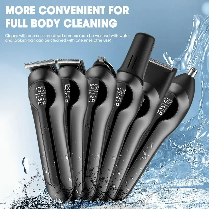 Электрический триммер для волос 6-в-1 7000 об/мин многофункциональная портативная