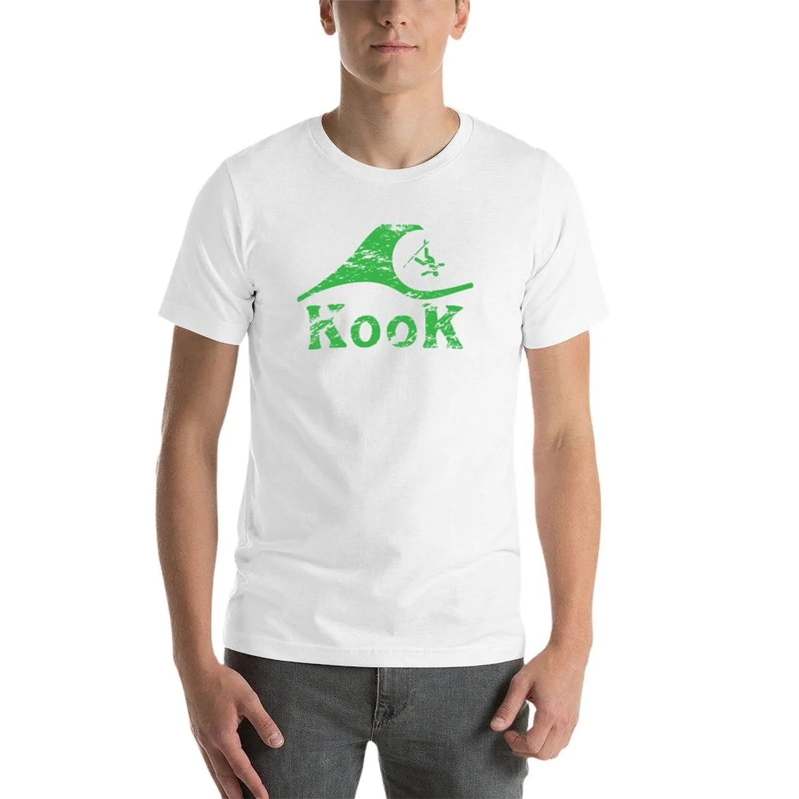 Фото Зеленая футболка Kook In Green, мужская повседневная футболка, мягкая хлопковая футболка с аниме-принтом для мужчин. №3