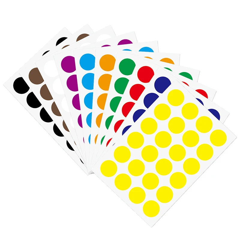 

240 Pcs Round Spot Circles Sealing Sticker 19mm Paper Labels Coloured Dot Stickers Adhesive Package Label Party Decoration