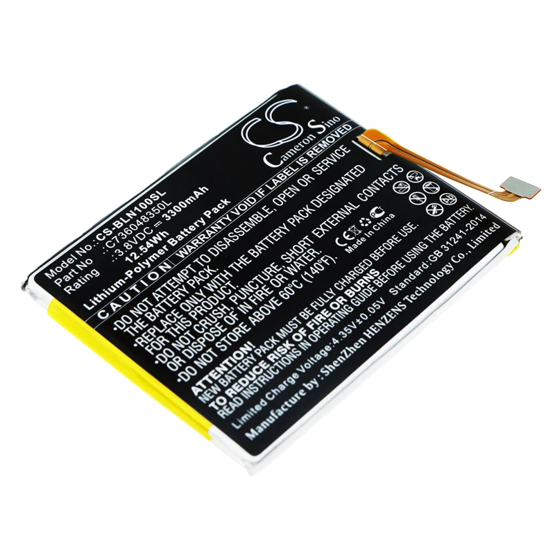 

CS 3300mAh / 12.54Wh battery for BLU BOLD N1 C736048350L