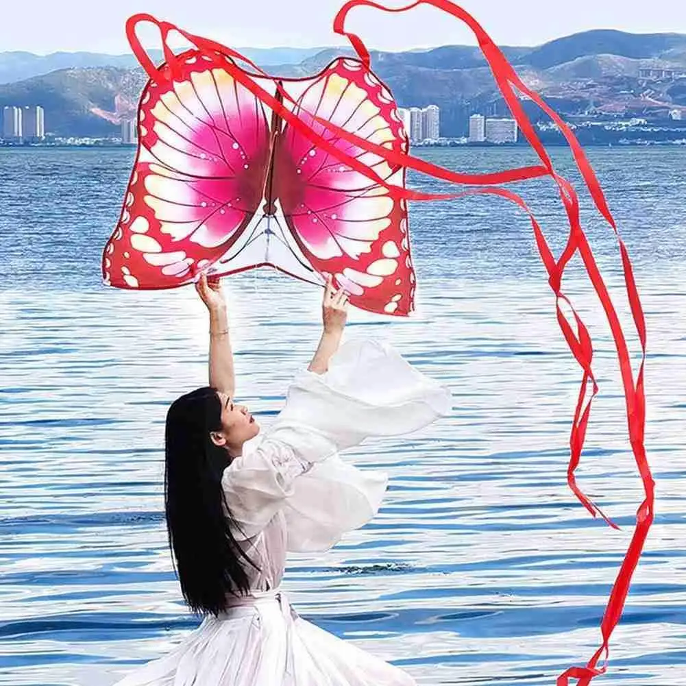 

100*70 см синий/розовый кайт для серфинга большой размер открытый воздушный кайт с длинным хвостом для взрослых и детей I1s2