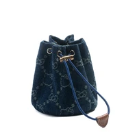 cute purse coin pouch mini purse sanrio hello kitty bag denim denim mini bag womens bag key case coin purse