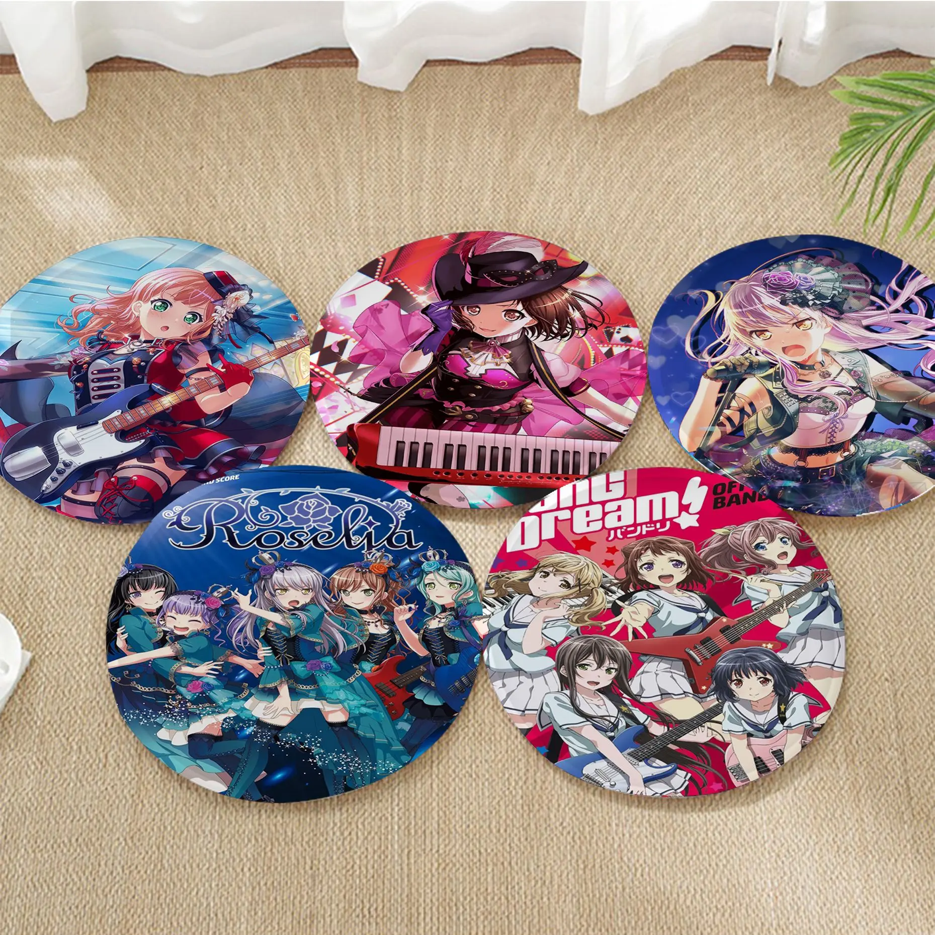 

Креативный коврик для сиденья BanG Dream, домашняя Подушка, мягкий плюшевый коврик для стула, зимний коврик для офиса, барного стула