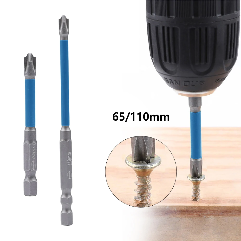 

1/2/3pcs 65mm 110mm Magnetic Special Slotted Cross Screwdriver Bit Alloy Steel For Electrician FPH2 Hand Tools