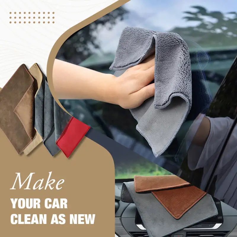 

High-end Microfiber Auto Wash Towel Car Cleaning Drying Cloth Hemming Car Care Cloth Detailing Car Wash Towel 30x30/40/60cm