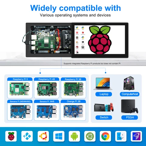 Unew 8-дюймовый ЖК-монитор 1280x800 для Raspberry Pi