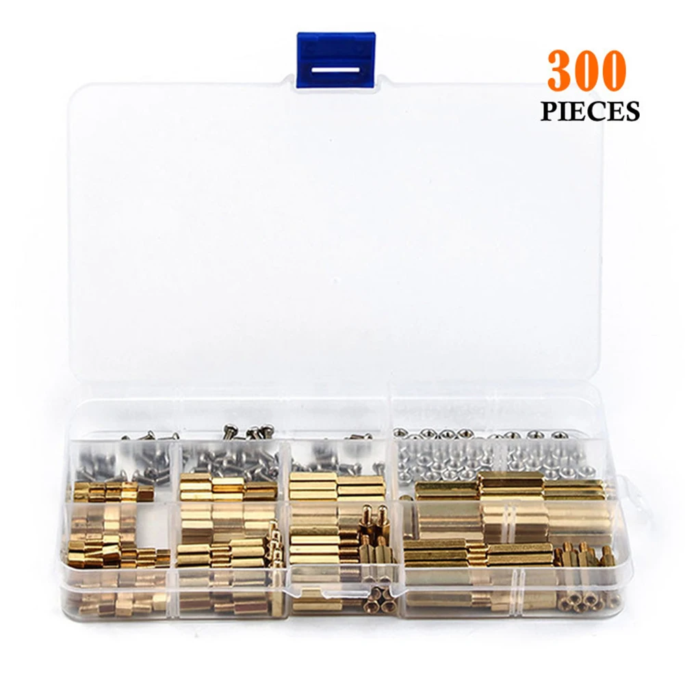 300 шт. 3 мм мужская и женская шестигранная латунная прокладка стопорный винт гайка