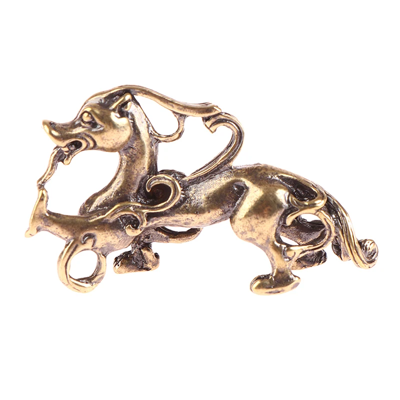 

Pure Brass Zodiac Dragon Ornaments Figurines Miniatures Lucky Beast 3D Statue Desktop Decorations Crafts Accessories Home Decors