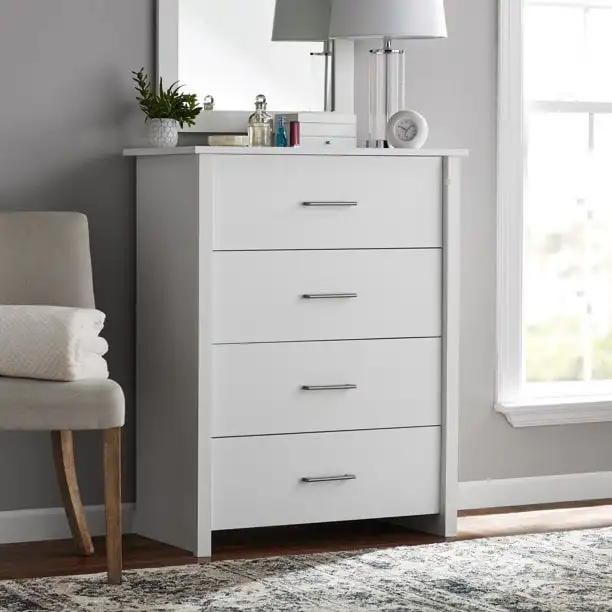 

Hillside 4-Drawer Dresser, White Finish